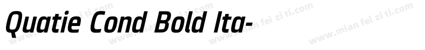 Quatie Cond Bold Ita字体转换